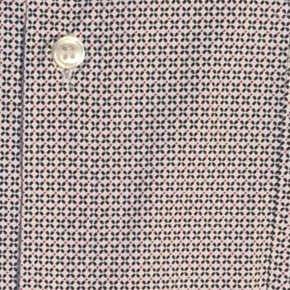 JACHS New York Dress shirt, white-blue-red small X design in size 2XL - Picture 7 of 16